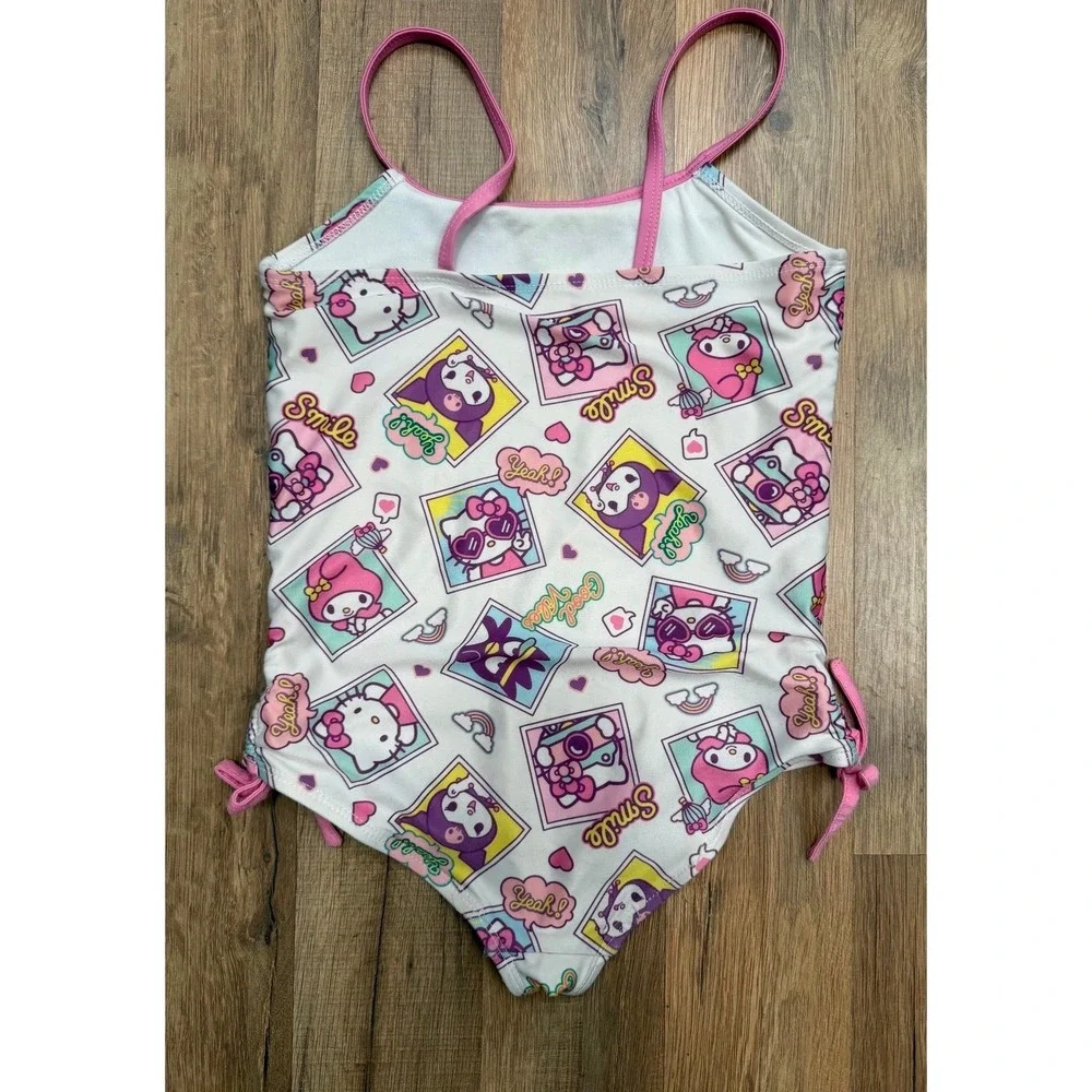 Hello Kitty & Friends Girls One Piece Swimsuit Size 10 Sanrio Pink Kawaii
